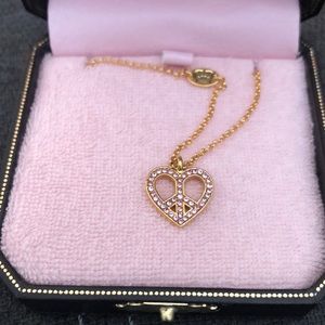 Juicy Couture Heart Peace Wish Necklace